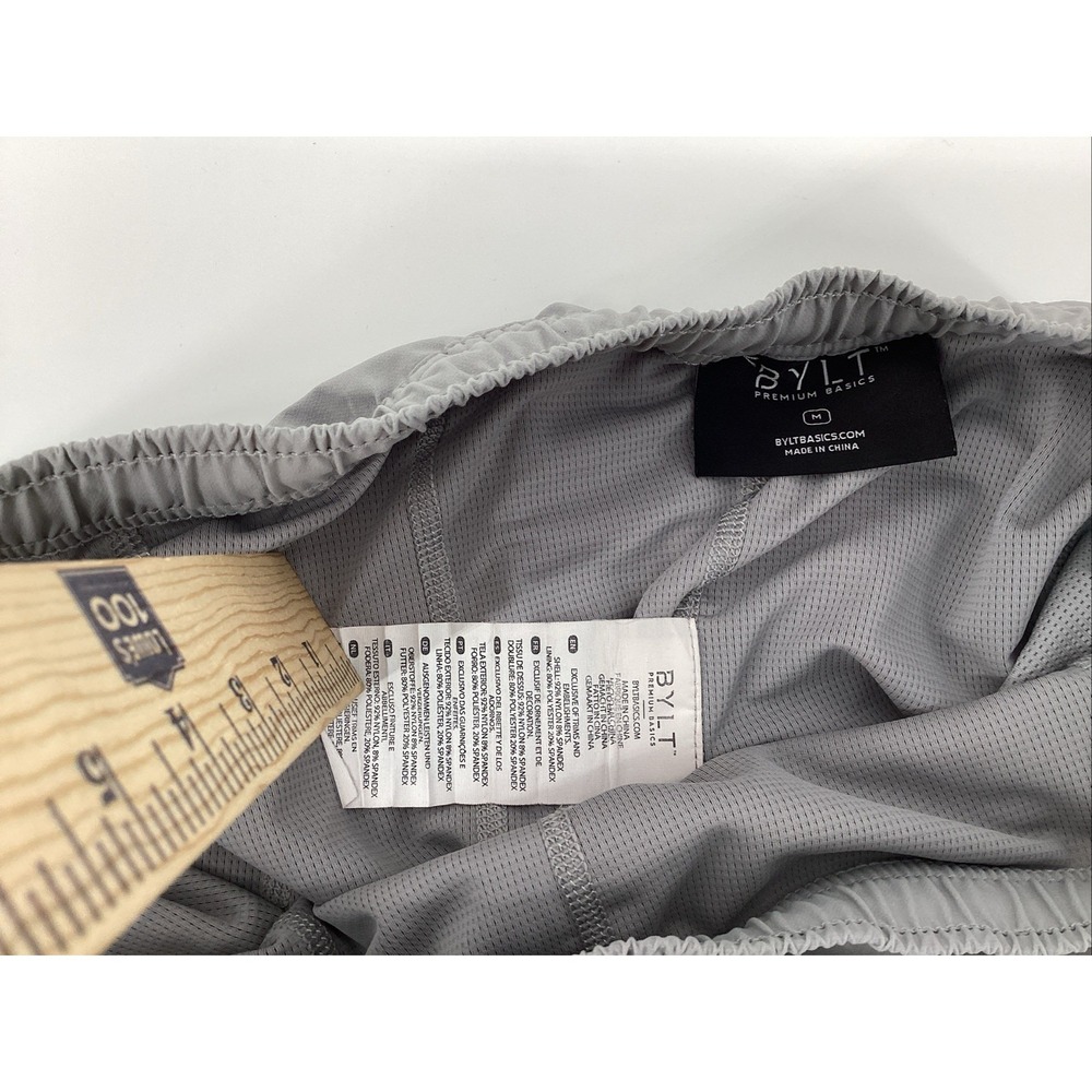 BYLT Shorts Mens Medium Gray Premium Basics Performance Joggers Athletic Running - Picture 3 of 7